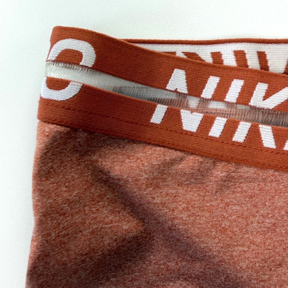 Nike Pro Training Shorts Womens Medium Burnt Orange Heather Compression - Picture 5 of 13